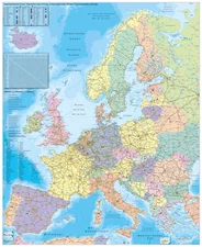 Stiefel Europa Organisationskarte 1 : 3 600 000 Wandkarte Großformat ohne Metallstäbe (ISBN:9783929627596)
