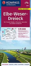 KOMPASS Fahrradkarte 3313 Elbe-Weser-Dreieck 1:70.000 (ISBN:9783990446645)