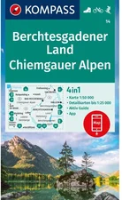 KOMPASS Wanderkarte 14 Berchtesgadener Land Chiemgauer Alpen 1:50.000 (ISBN:9783991218272)