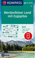 KOMPASS Wanderkarte 07 Werdenfelser Land mit Zugspitze 1:25.000 (ISBN:9783990448397)