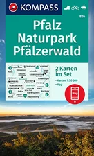 KOMPASS Wanderkarten-Set 826 Pfalz Naturpark Pfälzerwald (2 Karten) 1:50.000 (ISBN:9783991217008)