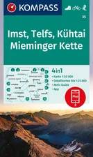 KOMPASS Wanderkarte 35 Imst Telfs Kühtai Mieminger Kette 1:50.000 (ISBN:9783991219514)