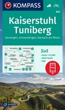KOMPASS Wanderkarte 883 Kaiserstuhl Tuniberg Kenzingen Emmendingen Breisach am Rhein 1:25.000 (ISBN:9783991216902)