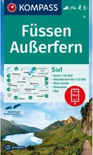 KOMPASS Wanderkarte 4 Füssen Außerfern 1:50.000 (ISBN:9783991212195)