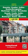 Freytag & Berndt Slowenien / Kroatien / Serbien / Bosnien-Herzegowina / Montenegro / Kosovo / Mazedonien 1:600 000 Autokarte (ISBN: 978-3-70-790428-4)
