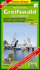 Verlag Dr. Barthel Hansestadt Greifswald und Umgebung Radwander- und Wanderkarte 1:50 000 Mit Stadtplan Greifswald 1:20000 (ISBN: 978-3-89-591179-8)