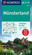 KOMPASS Wanderkarten-Set 849 Münsterland (3 Karten) 1:50.000 (ISBN: 978-3-99-121429-8)