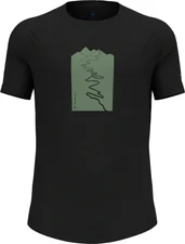 Odlo Ascent Performance Wool 130 T-Shirt mit Trailprint black melange