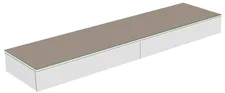 Keuco Edition 400 Sideboard 31770, 2 Auszüge, 2100 x 199 x 535 mm, Korpus/Front: Weiß Struckturlack / Trüffel Glas matt - 31770730000