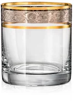 Crystalex Whiskyglas Barline Gold Platin 280 ml 6er Set
