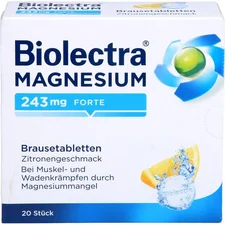 Hermes Arzneimittel Biolectra Magnesium 243 forte Zitrone Brausetabletten