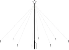 vidaXL Weihnachtsbaum-Lichterkette Indoor Outdoor 400 LEDs Bunt 2,5 m (328734)