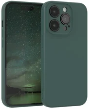 Eazy Case TPU Hülle für Apple iPhone 14 Pro 6,1 Zoll, Silikon Schutzhülle mit Kameraschutz kratzfest bumper Grün / Nachtgrün