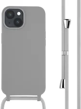 iMoshion Apple iPhone 15 Hülle - Silikon - iMoshion Soft Case/Hülle mit Band/Backcover - Handyhülle Hellgrau